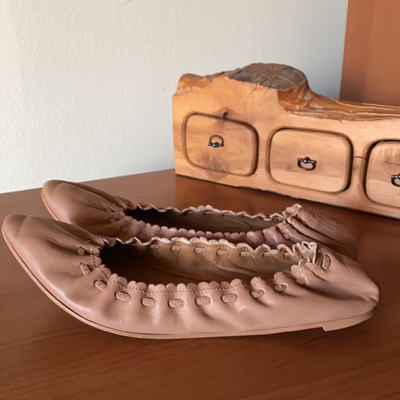 See By Chloe Tan Leather Flats - Picture 3 of 8